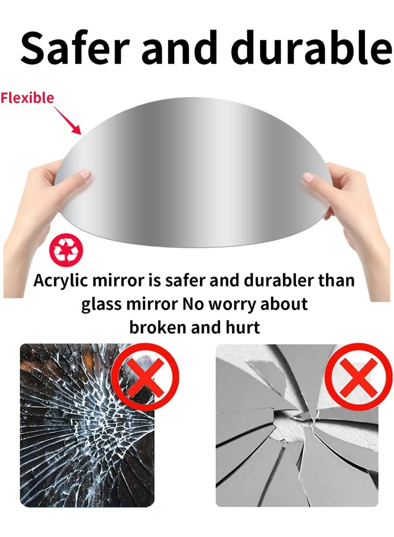 DUNISO 2PCS Round Mirror Wall Sticker,Acrylic Wall Mirror ,Frameless Decoration Wall Mirror,for Bathroom, Bedroom,Hallway, Living Room,Home Wall Decor (30*30cm) - Image 3